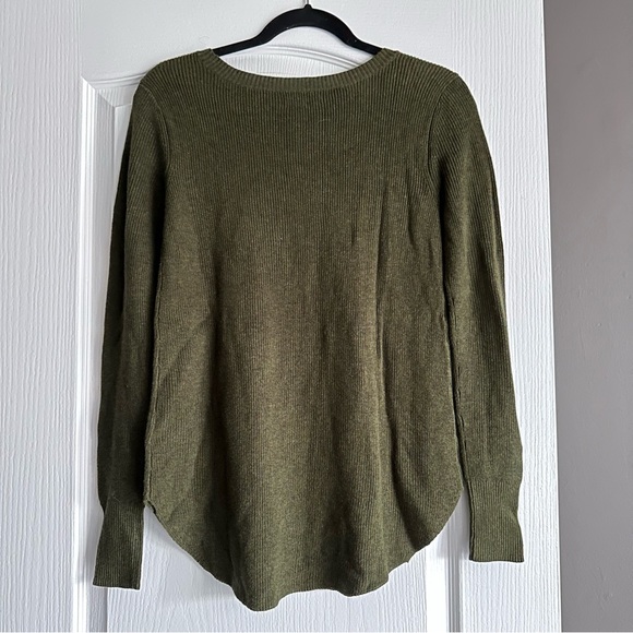 NWT American Eagle Outfitters Small Green Light Ribbed Knit Long Sleeve - Picture 8 of 12